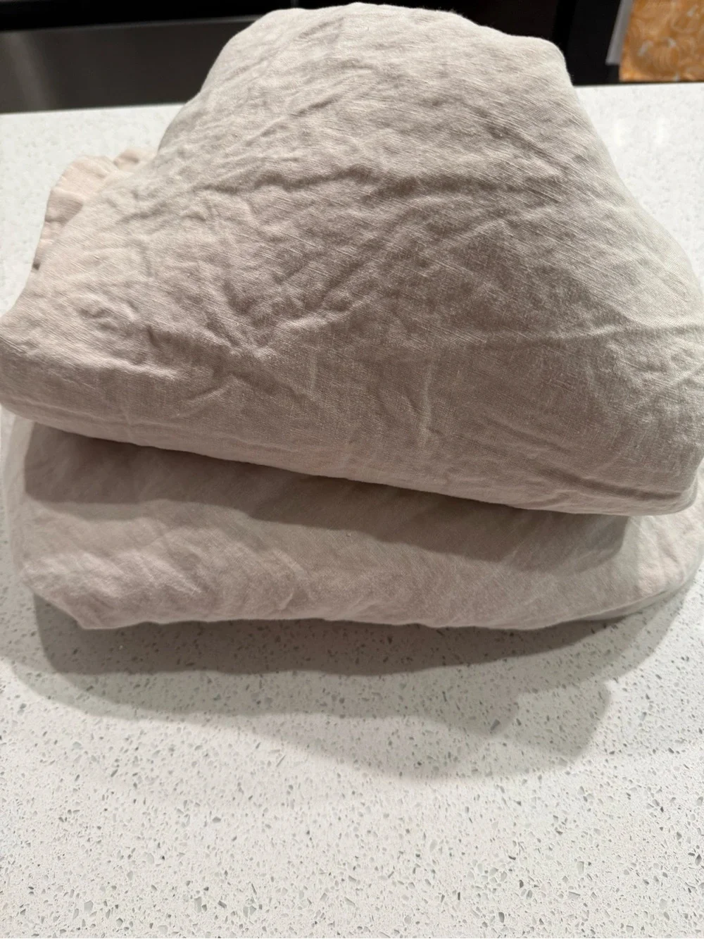 CULTIVER Queen Linen Sheet set  in Light Beige